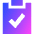 Clipboard Check Icon from Sharp Gradient Set