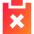 Clipboard Delete Icon from Sharp Gradient Set