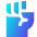 Fist Icon from Sharp Gradient Set