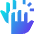 High Five Icon from Sharp Gradient Set
