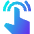 One Finger Double Tap Icon from Sharp Gradient Set
