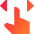 One Finger Drag Horizontal Icon from Sharp Gradient Set