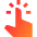 One Finger Long Tap Icon from Sharp Gradient Set