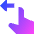 Swipe Left Icon from Sharp Gradient Set