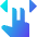 Two Finger Drag Hotizontal Icon from Sharp Gradient Set