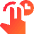 Two Finger Hold Icon from Sharp Gradient Set