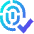 Fingerprint Check Validate Icon from Sharp Gradient Set