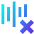 Voice Activation Delete Cross Icon from Sharp Gradient Set