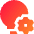 Lighting Setting Gear Icon from Sharp Gradient Set