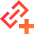 Link Chain Add Plus Icon from Sharp Gradient Set