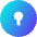 Keyhole Lock Circle Icon from Sharp Gradient Set