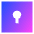 Keyhole Lock Square Icon from Sharp Gradient Set