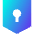 Keyhole Shield Icon from Sharp Gradient Set
