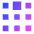 Dial Pad Top Middle Icon from Sharp Gradient Set