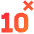 Exponent Number Icon from Sharp Gradient Set