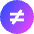 Not Equal Sign Circle Icon from Sharp Gradient Set