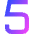Number Five Icon from Sharp Gradient Set