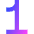 Number One Icon from Sharp Gradient Set