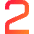 Number Two Icon from Sharp Gradient Set