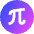 Pi Symbol Circle Icon from Sharp Gradient Set