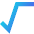 Square Root Sign Icon from Sharp Gradient Set
