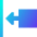 Move Left Icon from Sharp Gradient Set