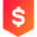 Money Shield Icon from Sharp Gradient Set