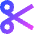 Scissors Icon from Sharp Gradient Set