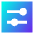 Horizontal Slider Square Icon from Sharp Gradient Set