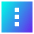 Vertical Menu Square Icon from Sharp Gradient Set