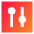 Vertical Slider Square Icon from Sharp Gradient Set