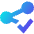 Share Link Approved Icon from Sharp Gradient Set