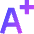 Bigger Text Plus Size Icon from Sharp Gradient Set