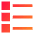 Bullet List Icon from Sharp Gradient Set