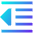 Decrease Indent Icon from Sharp Gradient Set