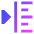 Indent Left Icon from Sharp Gradient Set