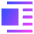 Insert Center Left 2 Icon from Sharp Gradient Set
