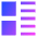 Insert Side Icon from Sharp Gradient Set