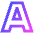 Text Outline Icon from Sharp Gradient Set