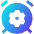 Alarm Clock Setting Gear Icon from Sharp Gradient Set