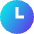 Circle Clock Icon from Sharp Gradient Set