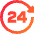 Clock 24 Hours Icon from Sharp Gradient Set