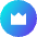 Crown Circle Icon from Sharp Gradient Set