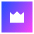 Crown Square Icon from Sharp Gradient Set