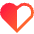 Half Heart Icon from Sharp Gradient Set