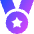 Star Medal Icon from Sharp Gradient Set