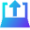 Upload Laptop Icon from Sharp Gradient Set