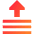 Upload Stack Icon from Sharp Gradient Set
