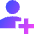 User Add Plus Icon from Sharp Gradient Set