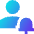 User Alert Bell Icon from Sharp Gradient Set